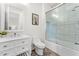 Clean bathroom with white vanity, toilet, and shower at 8742 E Villa Cassandra Dr, Scottsdale, AZ 85266