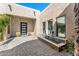 Private courtyard with water fountain and seating at 8742 E Villa Cassandra Dr, Scottsdale, AZ 85266