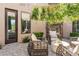 Relaxing patio with fireplace and comfortable seating at 8742 E Villa Cassandra Dr, Scottsdale, AZ 85266