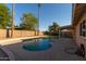 Inviting backyard oasis with a sparkling pool and patio at 2705 W Summit Pl, Chandler, AZ 85224