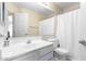 Clean bathroom with shower/tub combo and vanity at 1515 E South Fork Dr, Phoenix, AZ 85048