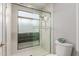 Clean bathroom with a shower and toilet at 2114 S El Marino --, Mesa, AZ 85202