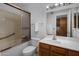 Neat bathroom with a bathtub and shower combination at 9856 W Rimrock Dr, Peoria, AZ 85382