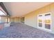 Covered patio with French doors and mountain views at 3909 S Veronica Ln, Gold Canyon, AZ 85118