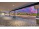 Covered patio with sunset mountain views at 3909 S Veronica Ln, Gold Canyon, AZ 85118