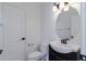 Clean bathroom with vanity, toilet and oval mirror at 5415 E Mckellips Rd # 56, Mesa, AZ 85215