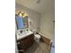 Bathroom with soaking tub, shower, and updated vanity at 3023 W Larkspur Dr, Phoenix, AZ 85029