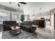 Relaxing living room with comfortable sofas and views to the kitchen at 20903 S 185Th Way, Queen Creek, AZ 85142