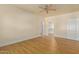 Spacious bedroom with hardwood floors and ceiling fan at 21320 N 56Th St # 2159, Phoenix, AZ 85054