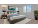 Spacious bedroom with large windows, plush carpet and contemporary decor at 25227 N 131St Dr, Peoria, AZ 85383