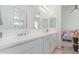 Clean bathroom with a double vanity and a shower/tub combo at 22207 N Daniel Dr, Maricopa, AZ 85138