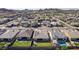 Aerial view of a residential neighborhood with mountain views at 28389 N 131St Dr, Peoria, AZ 85383