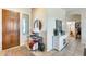 Entryway with tiled floors and built-in shelving at 8723 E Hillview St, Mesa, AZ 85207