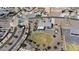 Aerial view of a house with a large backyard and surrounding desert landscape at 331 W Dundy St, San Tan Valley, AZ 85143
