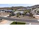 Aerial view of a house with desert landscape and mountain views in the background at 331 W Dundy St, San Tan Valley, AZ 85143