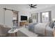 Bright main bedroom with ensuite bathroom and walk-in closet at 18083 W Amber Dr, Goodyear, AZ 85338