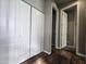 Bright hallway with double closets and wood-look floors at 650 N Hawes Rd # 3820, Mesa, AZ 85207