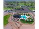 Aerial view of community clubhouse and pool at 650 N Hawes Rd # 3820, Mesa, AZ 85207
