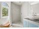 Bathroom with a walk-in shower and vessel sink at 4955 E Indian School Rd # 9, Phoenix, AZ 85018