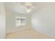 Spacious bedroom with ceiling fan and carpeted floor at 2402 E 5Th St # 1429, Tempe, AZ 85288