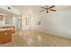 Bright dining area with tile floors and ceiling fan at 2402 E 5Th St # 1429, Tempe, AZ 85288