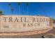 Trail Riders Ranch entrance sign and address at 2460 E Main St # A17, Mesa, AZ 85213