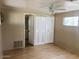Bedroom with double door closet and access to bathroom at 2460 E Main St # A17, Mesa, AZ 85213