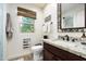 Bathroom with granite countertop and single vanity at 39839 N Spur Cross Rd, Cave Creek, AZ 85331