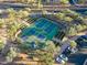 Aerial view of community pickleball courts with players at 41448 N Bent Creek Way, Phoenix, AZ 85086