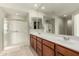 Double vanity bathroom with a large shower at 23095 E Mewes Rd, Queen Creek, AZ 85142