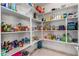 Well-organized pantry with ample shelving for food storage at 23095 E Mewes Rd, Queen Creek, AZ 85142