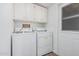 Laundry room with washer, dryer, and cabinets at 2650 W Union Hills Dr # 54, Phoenix, AZ 85027