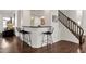 Breakfast bar with two black metal stools at 5542 E Anderson Dr, Scottsdale, AZ 85254