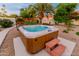 Relax in this inviting hot tub, nestled in a beautifully landscaped backyard at 8575 E Sharon Dr, Scottsdale, AZ 85260