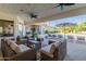 Relaxing patio features comfortable seating and views of the refreshing pool at 8575 E Sharon Dr, Scottsdale, AZ 85260