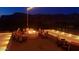 Outdoor patio with fire pit, perfect for entertaining, mountain views at 7501 E Golden Eagle Cir # 27, Gold Canyon, AZ 85118