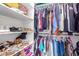Walk-in closet with shelving and hanging rods at 18767 W Canterbury Dr, Surprise, AZ 85388