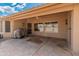 Covered patio with ceiling fan and built-in grill at 8737 W Kimberly Way, Peoria, AZ 85382