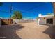 Large backyard with gravel and block wall at 7508 E Beatrice St, Scottsdale, AZ 85257