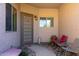 Private patio with seating and desert landscaping at 846 N Pueblo Dr # 110, Casa Grande, AZ 85122