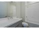 Clean bathroom with tub, shower, and modern vanity at 17978 W Long Lake Rd, Goodyear, AZ 85338