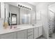 Clean bathroom with double sinks and a shower at 9056 E Maple Dr, Scottsdale, AZ 85255