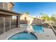 Luxury pool and spa with waterfall feature at 1243 E Artesian Way, Gilbert, AZ 85234