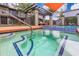 Inviting community hot tub with blue tile accents at 7788 E Main St # 1002, Scottsdale, AZ 85251