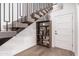 Modern staircase with metal railing and built-in shelving at 7788 E Main St # 1002, Scottsdale, AZ 85251