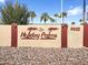Holiday Palms community entrance sign with address 9302 at 9302 E Broadway Rd # 42, Mesa, AZ 85208