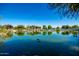 Tranquil lake with a scenic view and ducks at 10523 E Simone Ave, Mesa, AZ 85212
