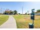 Dog waste station with bags and receptacle at 2057 E Marquette Dr, Gilbert, AZ 85234