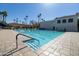 Community swimming pool with multiple lanes and cabanas at 2057 E Marquette Dr, Gilbert, AZ 85234