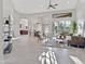 Open concept living room with high ceilings and access to backyard patio at 12028 N 80Th Pl, Scottsdale, AZ 85260